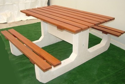 Table pique-nique béton/bois Lenzi